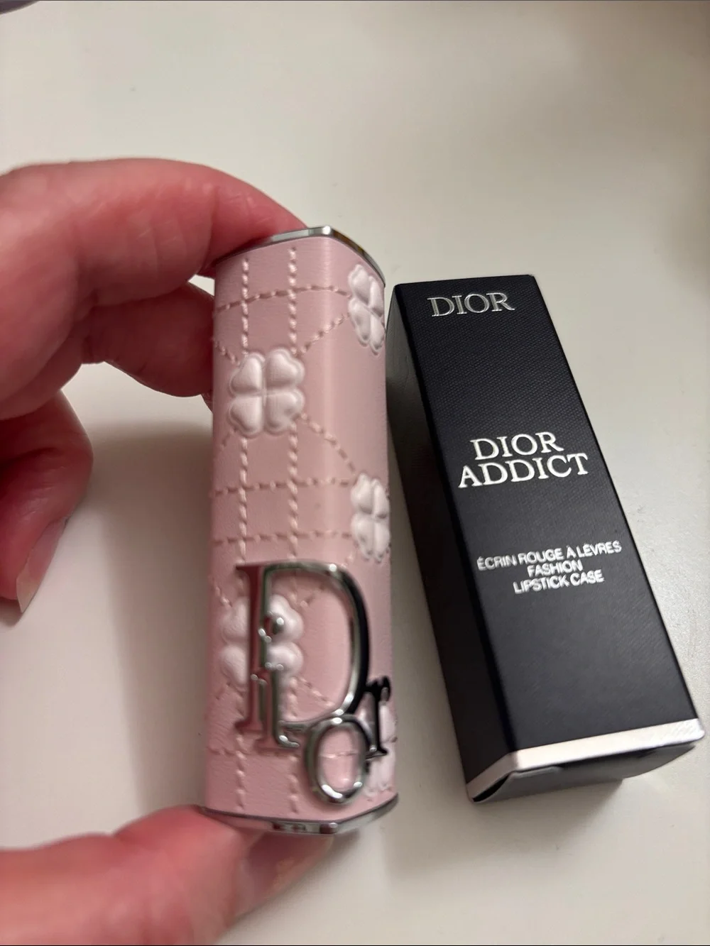 Dior pink lucky clover lipstick case brand new
